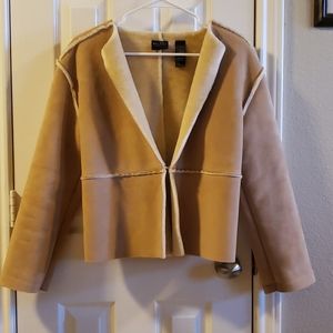 Faux fur sheepskin jacket